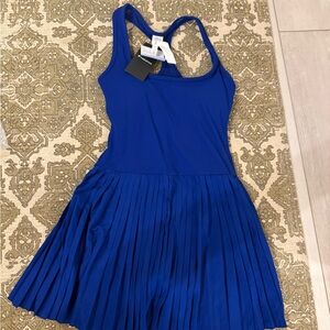 Fabletics NWT XS Royal Blue Pleated Tank Dress with Shorts